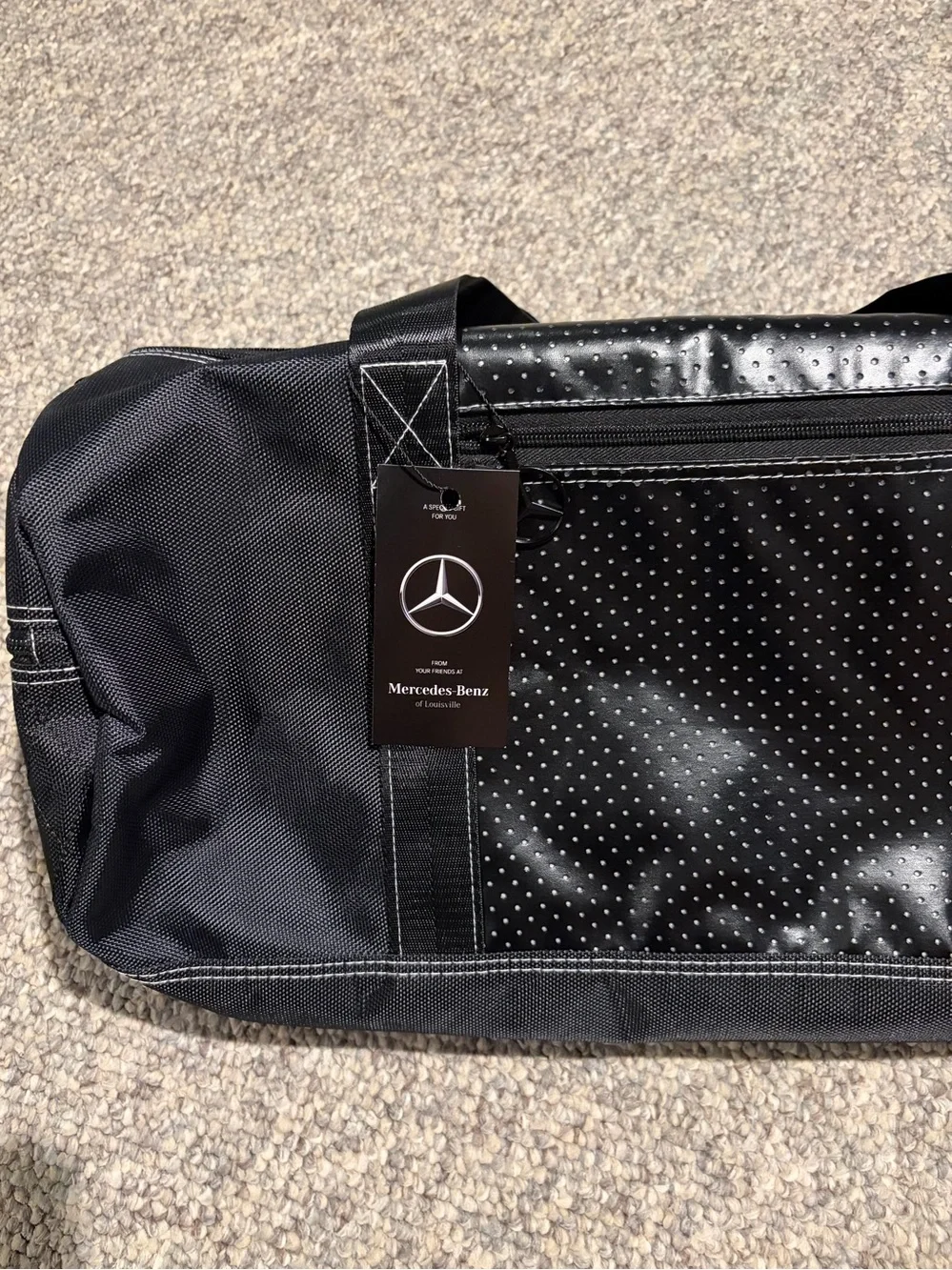 Mercedes Benz Black Duffel/Overnight Bag